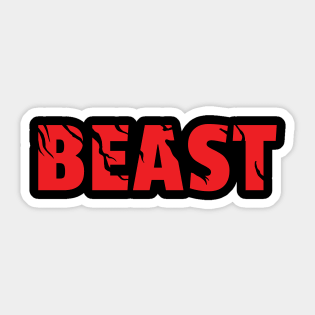 Release the beast within! Sticker by DanielVind